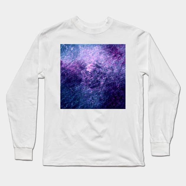 Blue purple swirls Long Sleeve T-Shirt by Playfulfoodie